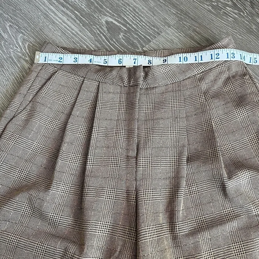 L’Agence Mabel Culotte Shorts Womens Size 2 Brown Plaid